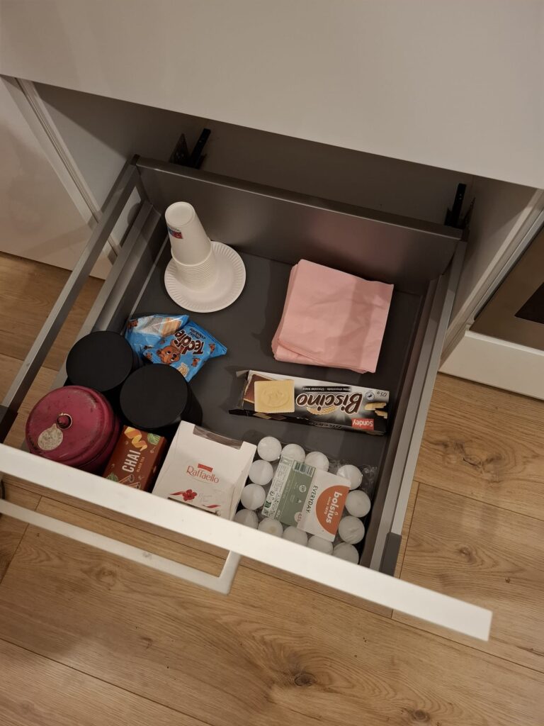 Neatly organised drawer after sorting